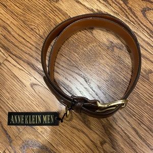 AKM Mens Brown Leather Belt